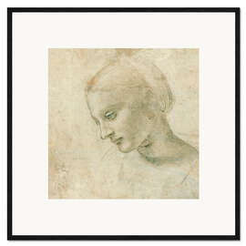 Framed art print  Female head in profile - Leonardo da Vinci