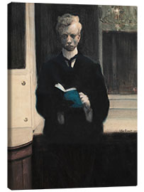 Canvas print  Self-Portrait with a Blue Sketchbook - Léon Spilliaert