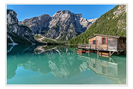 Poster Braies Lake South Tyrol