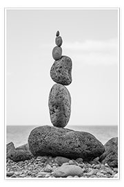 Poster  Stone tower on the beach - Gerhard Wild