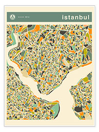 Poster Istanbul Map