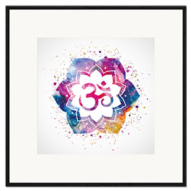 Framed art print  Namaste watercolor flower