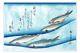 Poster  Rivertrout - Utagawa Hiroshige