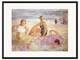 Framed art print  Three Women on the Beach - Henri Lebasque