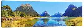 Canvas print  New Zealand Milford Sound Panorama - Michael Rucker