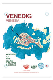 Poster  Venice city motif card - campus graphics