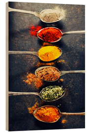 Wood print  Spices Mix