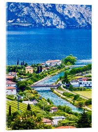 Acrylic print  View of Lake Garda in Northern Italy