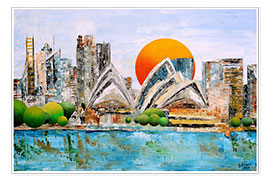 Poster  Skyline Sydney Opera - Gerhard Kraus