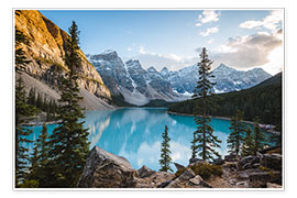 Poster  Sunset over Moraine lake, Canada - Matteo Colombo