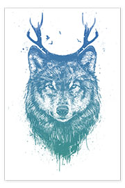 Poster Deer wolf