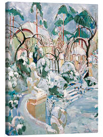 Canvas print  Garden in the snow - Oskar Moll