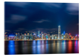 Acrylic print  Hong Kong at night