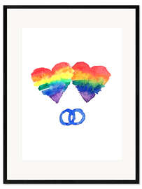 Framed art print  Rainbow Love
