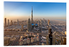 Acrylic print  Sunrise at Dubai City - Dieter Meyrl