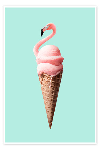 Poster Flamingo Cone