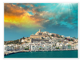 Poster  Sunset over Ibiza