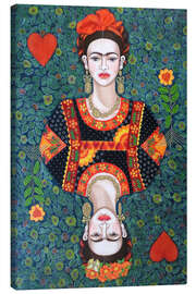 Canvas print  Frida Kahlo, Queen of Hearts - Madalena Lobao-Tello