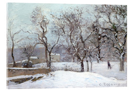 Acrylic print  Snow Landscape in Louveciennes - Camille Pissarro