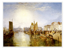 Poster  The Harbor of Dieppe - Joseph Mallord William Turner