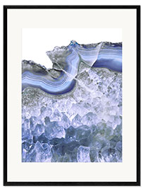 Framed art print  Agate in water blue - Emanuela Carratoni