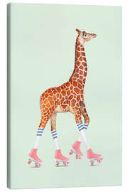 Canvas print  Rollerskating Giraffe - Jonas Loose