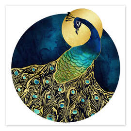 Poster  Golden Peacock - SpaceFrog Designs