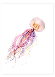 Poster Jellyfish pink