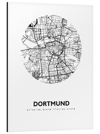 Aluminium print  City map of Dortmund - 44spaces