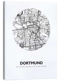 Canvas print  City map of Dortmund - 44spaces