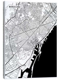 Canvas print  Barcelona Spain Map - Main Street Maps