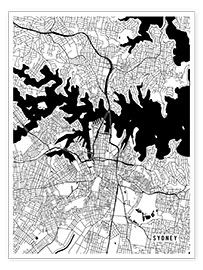 Poster  Sydney Australia Map - Main Street Maps