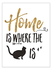 Poster  Home is where the cat is - Veronique Charron