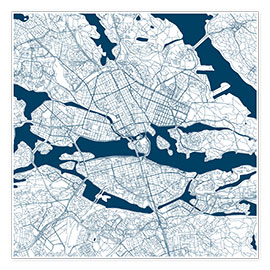 Poster  City map of Stockholm - 44spaces