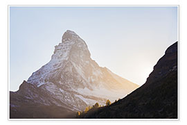 Poster Matterhorn in Valais in Switzerland