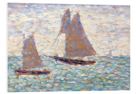 Foam board print  Boats In Harbor - Georges Seurat