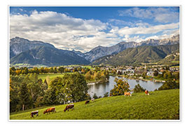 Poster Idyllic Alp scenery at Saalfelden (Salzburg, Austria)