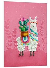 Foam board print  Illustration of a cute llama - Elena Schweitzer