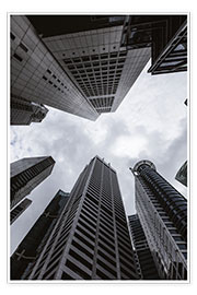 Poster  Skyscrapers in the business centre, Singapore - Matteo Colombo