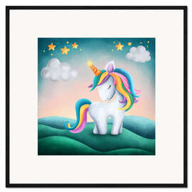 Framed art print  My cute unicorn - Elena Schweitzer