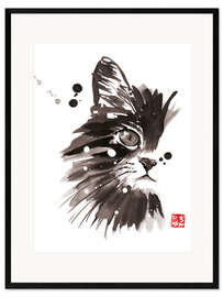 Framed art print  Kitten portrait - Péchane