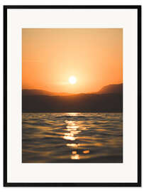 Framed art print  Sunset on Lake Garda - Lukas Saalfrank