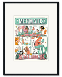 Framed art print  Mermaids in the Bathroom - Wyatt9
