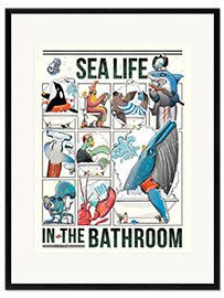 Framed art print  Sea life in the Bathroom - Wyatt9