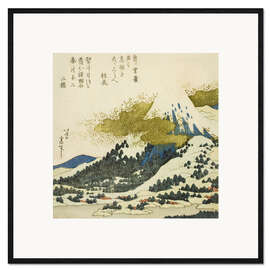 Framed art print  Mount Fuji from Lake Ashi in Hakone, Japan, ca. 1830 - Katsushika Hokusai