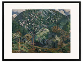 Framed art print  Apple tree in full bloom - Nikolai Astrup